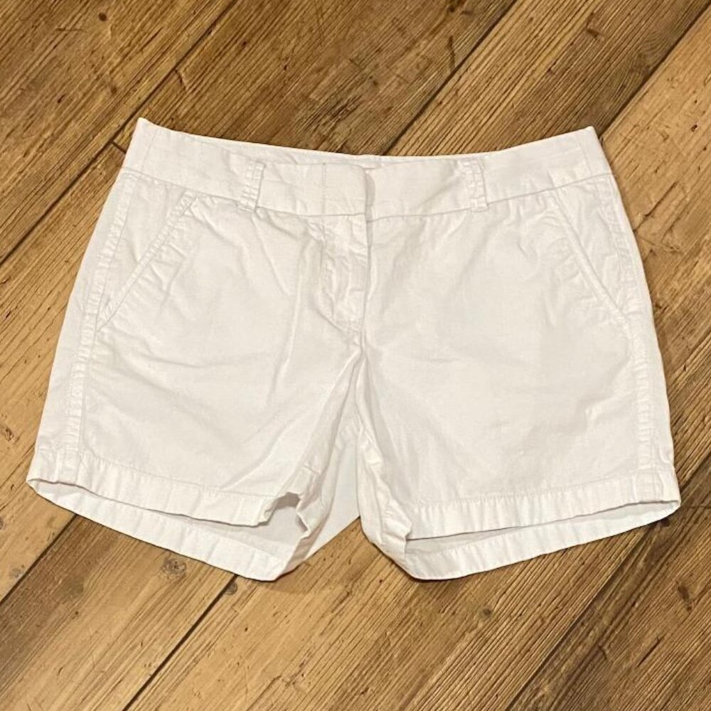J. Crew Classic Cotton Chino Shorts 4.5” Inseam WHITE Size 2